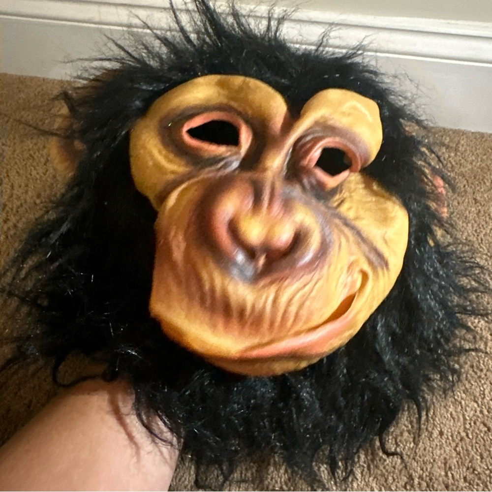 Chimp Monkey Ape Mask Full Face Costume Spirit Halloween One Size - Picture 8 of 9
